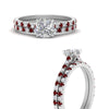 Load image into Gallery viewer, french-pave-cushion-petite-ruby-wedding-ring-set-in-FD9918CUGRUDRANGLE3-NL-WG-B1