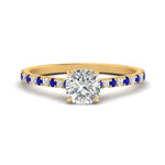 Load image into Gallery viewer, french-pave-cushion-petite-sapphire-engagement-ring-in-FD9918CURGSABLANGLE3-NL-YG