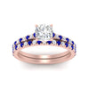 Load image into Gallery viewer, french-pave-cushion-petite-sapphire-wedding-ring-set-in-FD9918CUGSABLANGLE3-NL-RG-B1