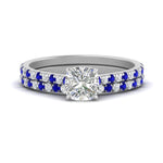 Load image into Gallery viewer, french-pave-cushion-petite-sapphire-wedding-ring-set-in-FD9918CUGSABLANGLE3-NL-WG-B1
