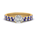 Load image into Gallery viewer, french-pave-cushion-petite-sapphire-wedding-ring-set-in-FD9918CUGSABLANGLE3-NL-YG-B1
