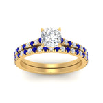 Load image into Gallery viewer, french-pave-cushion-petite-sapphire-wedding-ring-set-in-FD9918CUGSABLANGLE3-NL-YG-B1
