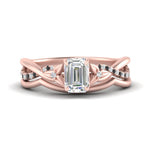 Load image into Gallery viewer, french-pave-emerald-cut-contour-black-diamond-wedding-band-in-rose-gold-FD9986B1EMGBLACK-NL-RG
