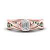 Load image into Gallery viewer, french-pave-emerald-cut-contour-emerald-wedding-band-in-rose-gold-FD9986B1EMGEMGR-NL-RG