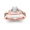 Load image into Gallery viewer, french-pave-emerald-cut-contour-emerald-wedding-band-in-rose-gold-FD9986B1EMGEMGR-NL-RG