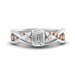 Load image into Gallery viewer, french-pave-emerald-cut-contour-orange-sapphire-wedding-band-in-white-gold-FD9986B1EMGSAOR-NL-WG
