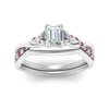 Load image into Gallery viewer, french-pave-emerald-cut-contour-pink-sapphire-wedding-band-in-white-gold-FD9986B1EMGSADRPI-NL-WG