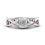 Load image into Gallery viewer, french-pave-emerald-cut-contour-ruby-wedding-band-in-white-gold-FD9986B1EMGRUDR-NL-WG
