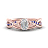 Load image into Gallery viewer, french-pave-emerald-cut-contour-sapphire-wedding-band-in-rose-gold-FD9986B1EMGSABL-NL-RG