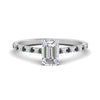 Load image into Gallery viewer, french-pave-emerald-cut-petite-black-diamond-engagement-ring-in-FD9918EMRGBLACKANGLE3-NL-WG