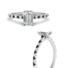 Load image into Gallery viewer, french-pave-emerald-cut-petite-black-diamond-engagement-ring-in-FD9918EMRGBLACKANGLE3-NL-WG