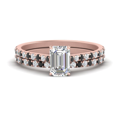 french-pave-emerald-cut-petite-black-diamond-wedding-ring-set-in-FD9918EMGBLACKANGLE3-NL-RG-B1