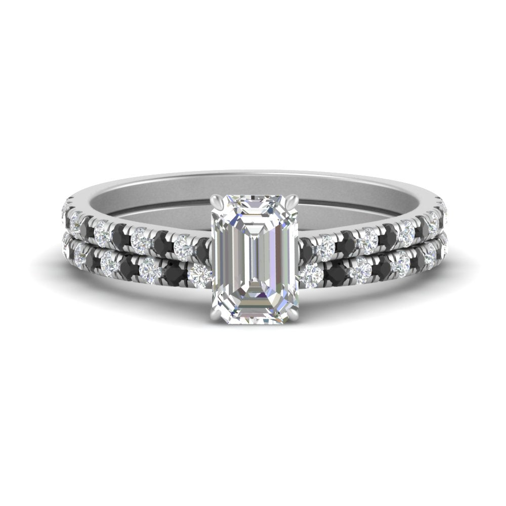 french-pave-emerald-cut-petite-black-diamond-wedding-ring-set-in-FD9918EMGBLACKANGLE3-NL-WG-B1