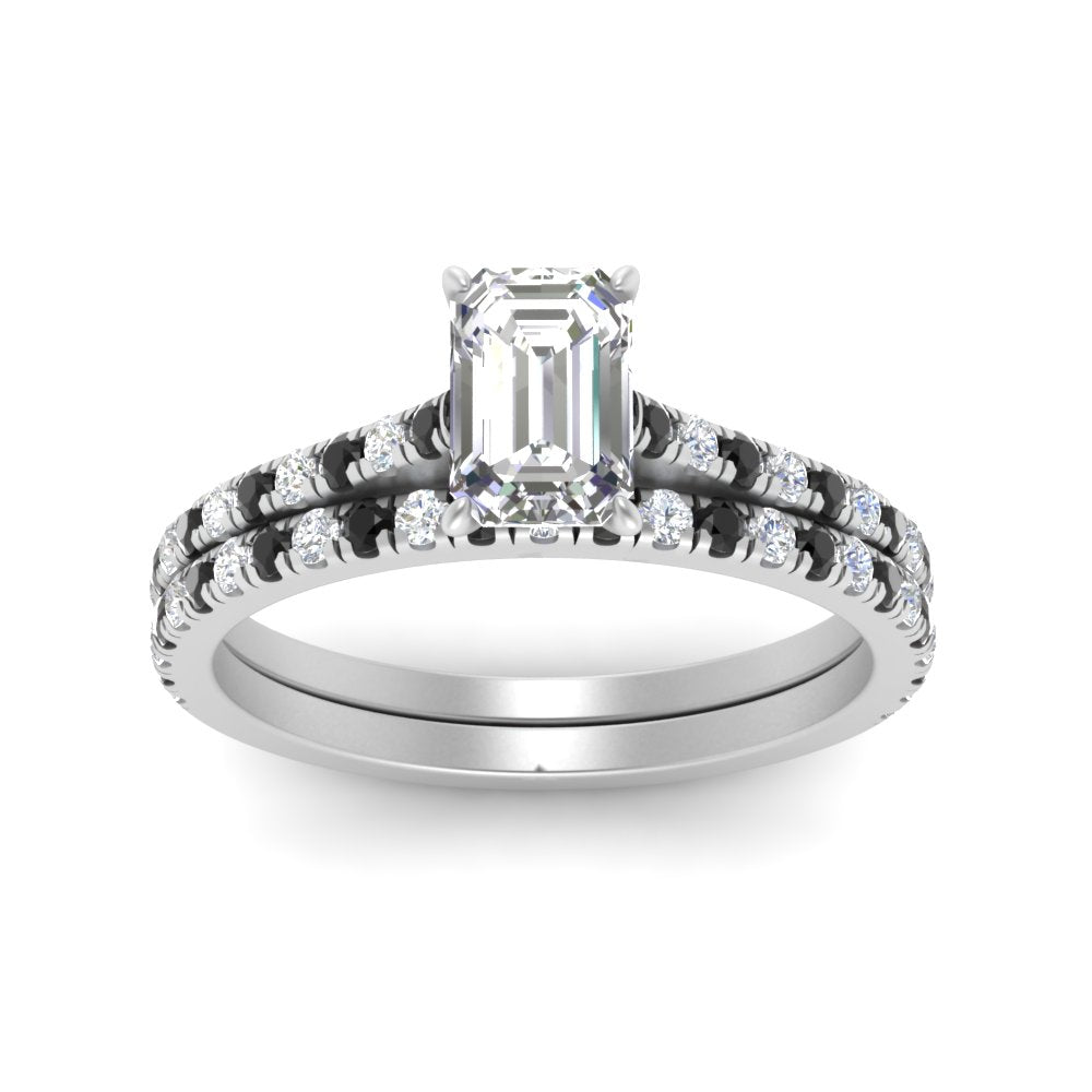 french-pave-emerald-cut-petite-black-diamond-wedding-ring-set-in-FD9918EMGBLACKANGLE3-NL-WG-B1
