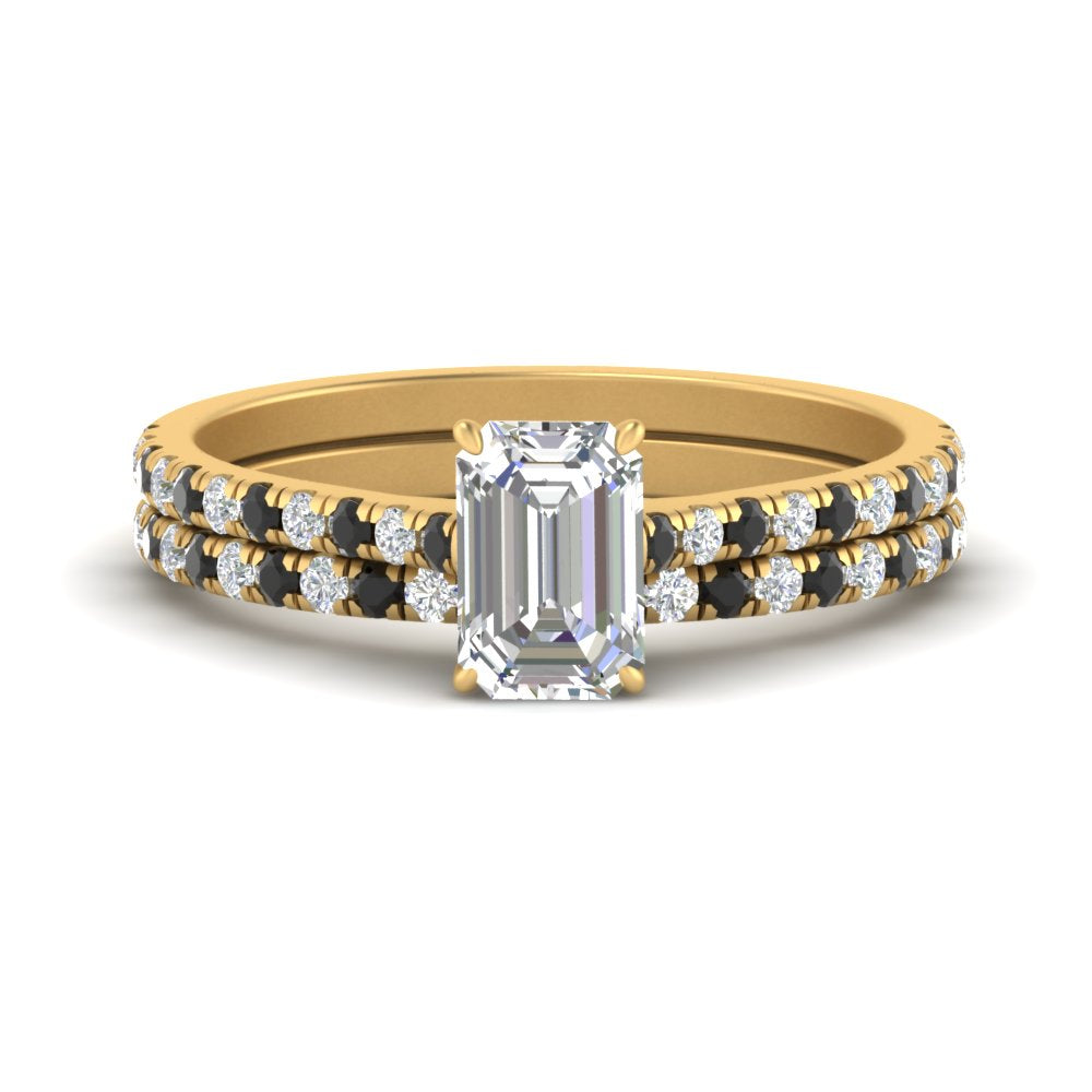 french-pave-emerald-cut-petite-black-diamond-wedding-ring-set-in-FD9918EMGBLACKANGLE3-NL-YG-B1