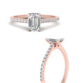 Thumbnail 1 - french-pave-emerald-cut-petite-diamond-engagement-ring-in-FD9918EMRANGLE3-NL-RG