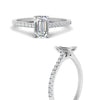 Load image into Gallery viewer, french-pave-emerald-cut-petite-diamond-engagement-ring-in-FD9918R