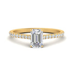 Load image into Gallery viewer, french-pave-emerald-cut-petite-diamond-engagement-ring-in-FD9918EMRANGLE3-NL-YG