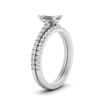 Load image into Gallery viewer, french-pave-emerald-cut-petite-diamond-wedding-ring-set-in-FD9918EMANGLE3-NL-WG-B1
