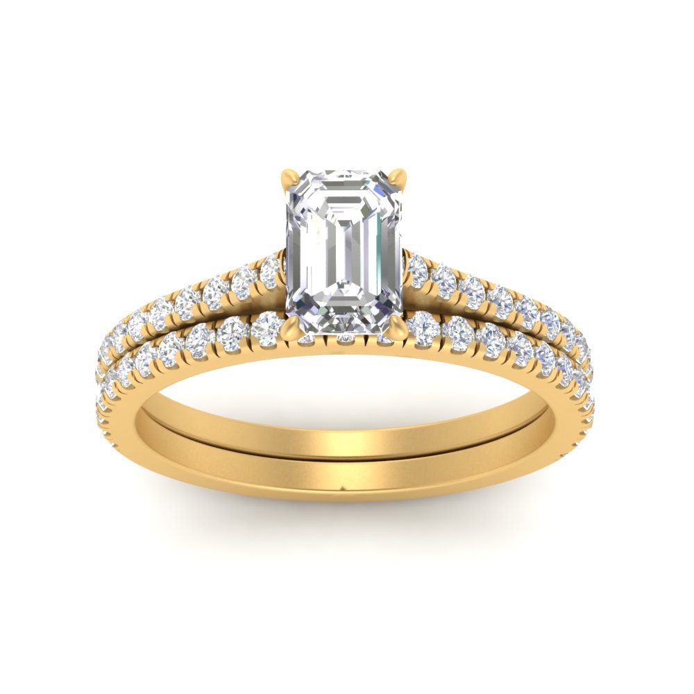 french-pave-emerald-cut-petite-diamond-wedding-ring-set-in-FD9918EMANGLE3-NL-YG-B1