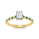 Load image into Gallery viewer, french-pave-emerald-cut-petite-emerald-engagement-ring-in-FD9918EMRGEMGRANGLE3-NL-YG