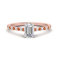 Thumbnail 14 - french-pave-emerald-cut-petite-orange-sapphire-engagement-ring-in-FD9918EMRGSAORANGLE3-NL-RG
