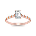 Thumbnail 15 - french-pave-emerald-cut-petite-orange-sapphire-engagement-ring-in-FD9918EMRGSAORANGLE3-NL-RG