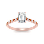 Load image into Gallery viewer, french-pave-emerald-cut-petite-orange-sapphire-engagement-ring-in-FD9918EMRGSAORANGLE3-NL-RG