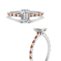 Thumbnail 42 - french-pave-emerald-cut-petite-orange-sapphire-engagement-ring-in-FD9918EMRGSAORANGLE3-NL-WG