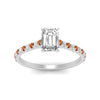 Load image into Gallery viewer, french-pave-emerald-cut-petite-orange-sapphire-engagement-ring-in-FD9918EMRGSAORANGLE3-NL-WG