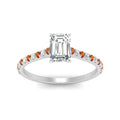 Thumbnail 44 - french-pave-emerald-cut-petite-orange-sapphire-engagement-ring-in-FD9918EMRGSAORANGLE3-NL-WG