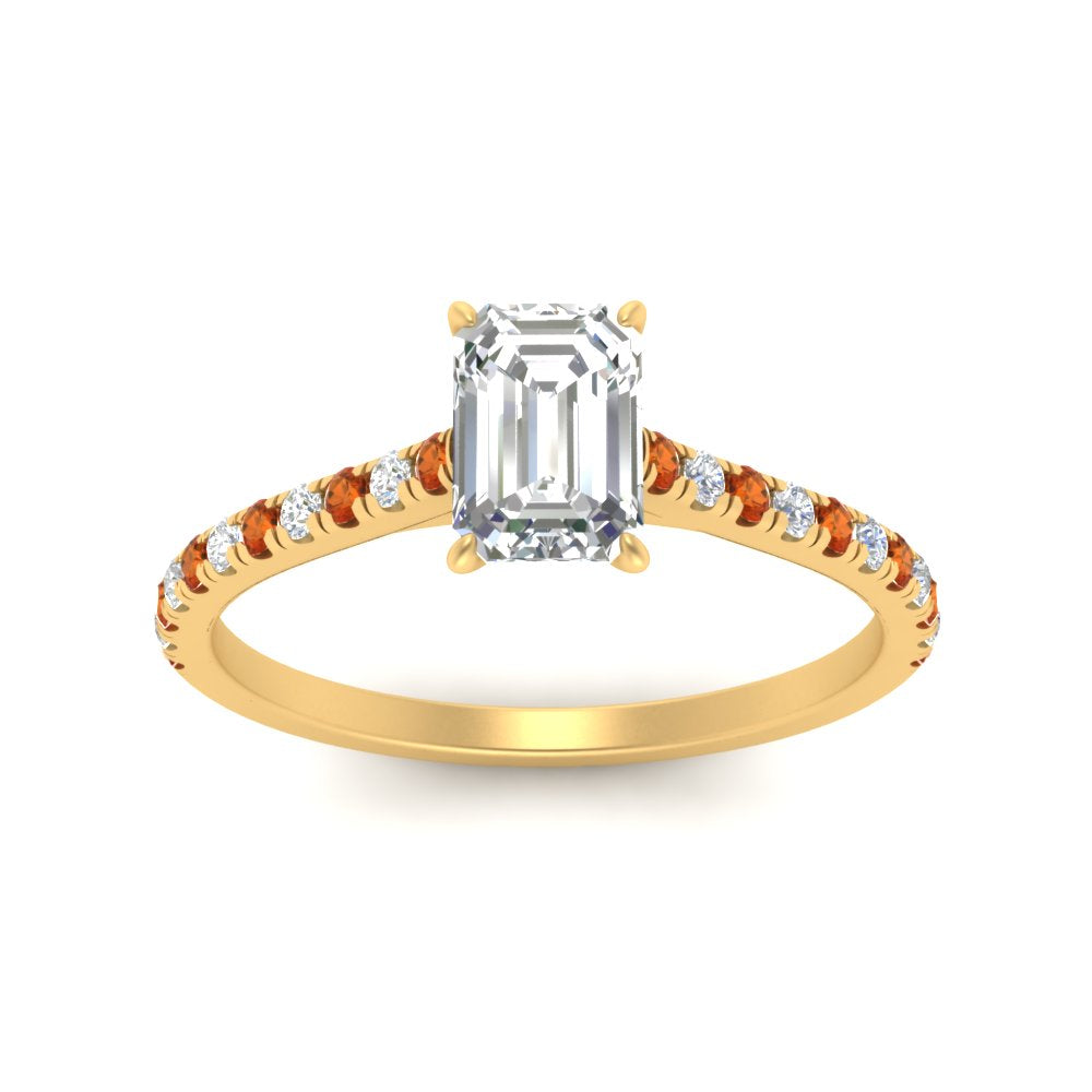 french-pave-emerald-cut-petite-orange-sapphire-engagement-ring-in-FD9918EMRGSAORANGLE3-NL-YG