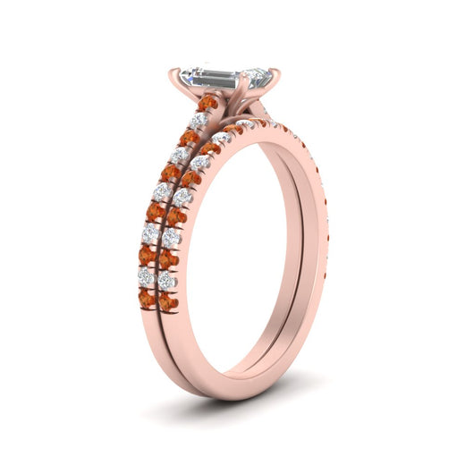 french-pave-emerald-cut-petite-orange-sapphire-wedding-ring-set-in-FD9918EMGSAORANGLE3-NL-RG-B1