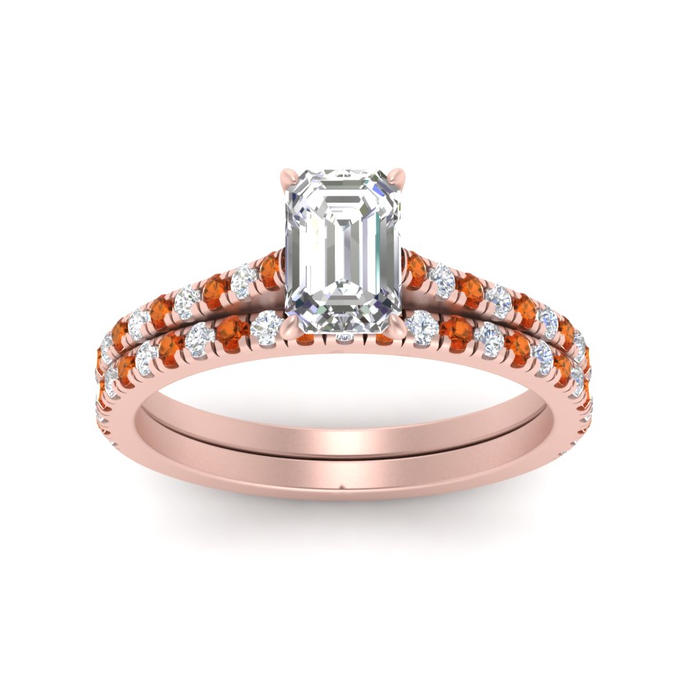french-pave-emerald-cut-petite-orange-sapphire-wedding-ring-set-in-FD9918EMGSAORANGLE3-NL-RG-B1
