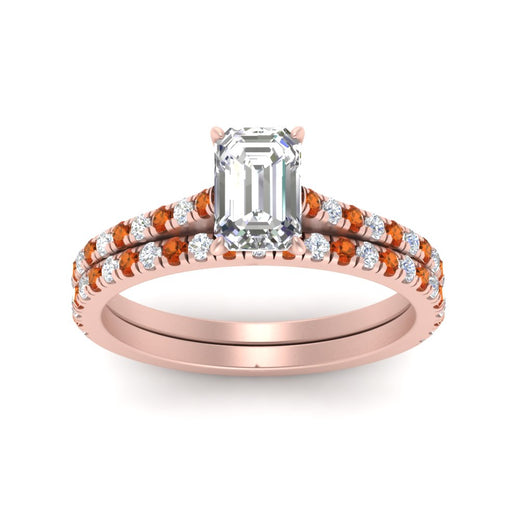 french-pave-emerald-cut-petite-orange-sapphire-wedding-ring-set-in-FD9918EMGSAORANGLE3-NL-RG-B1