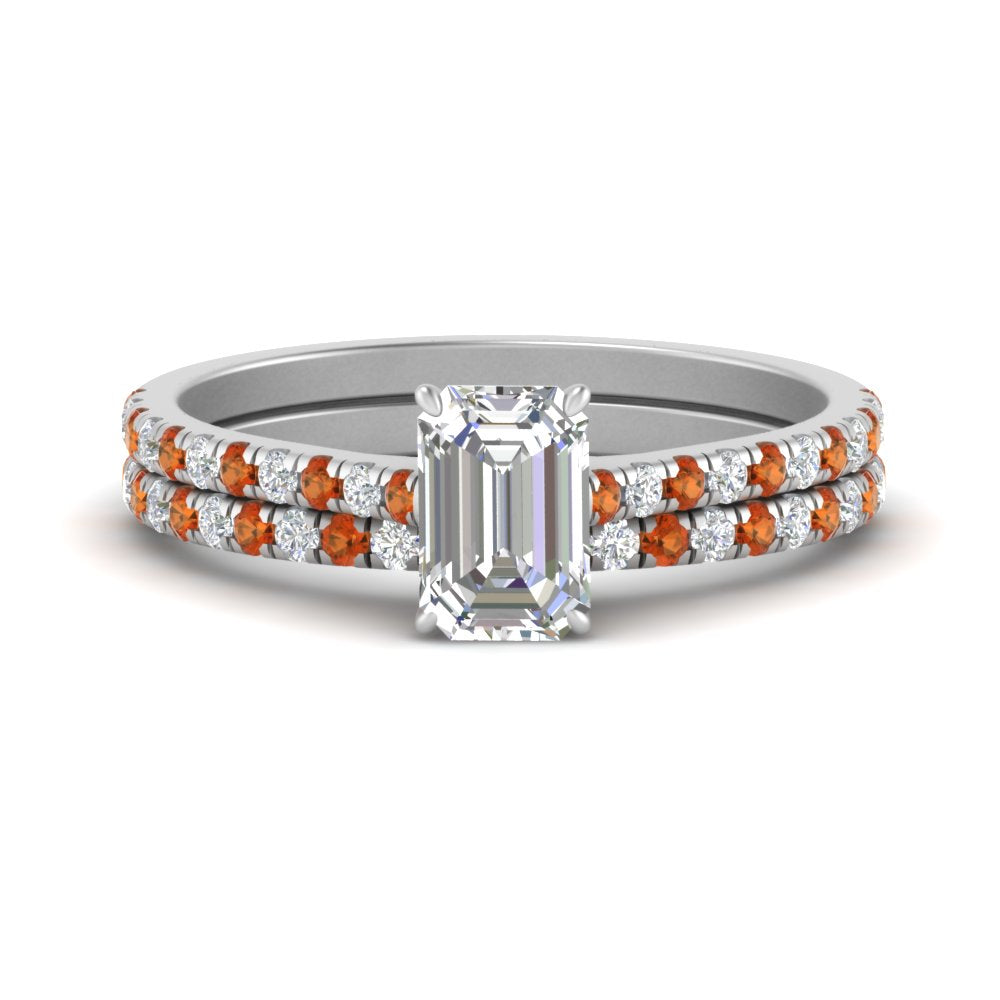 french-pave-emerald-cut-petite-orange-sapphire-wedding-ring-set-in-FD9918EMGSAORANGLE3-NL-WG-B1