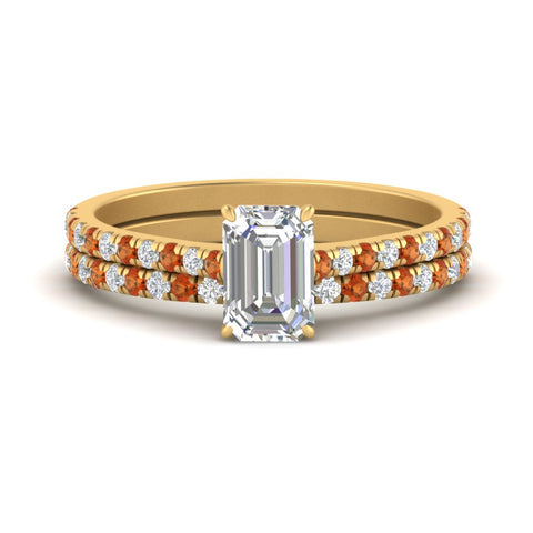french-pave-emerald-cut-petite-orange-sapphire-wedding-ring-set-in-FD9918EMGSAORANGLE3-NL-YG-B1