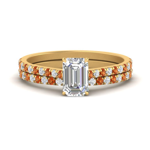 french-pave-emerald-cut-petite-orange-sapphire-wedding-ring-set-in-FD9918EMGSAORANGLE3-NL-YG-B1