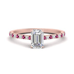 Load image into Gallery viewer, french-pave-emerald-cut-petite-pink-sapphire-engagement-ring-in-FD9918EMRGSADRPIANGLE3-NL-RG