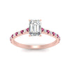 Load image into Gallery viewer, french-pave-emerald-cut-petite-pink-sapphire-engagement-ring-in-FD9918EMRGSADRPIANGLE3-NL-RG