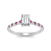 Load image into Gallery viewer, french-pave-emerald-cut-petite-pink-sapphire-engagement-ring-in-FD9918EMRGSADRPIANGLE3-NL-WG