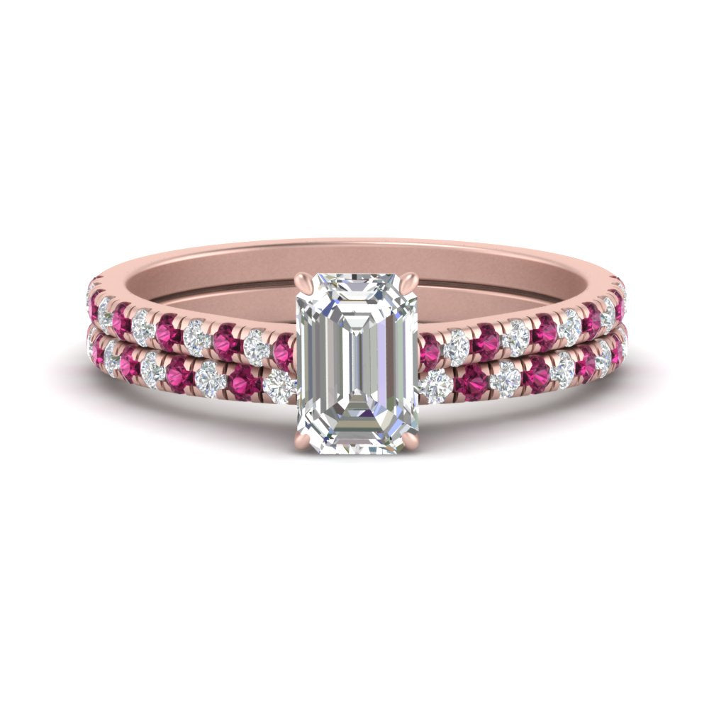 french-pave-emerald-cut-petite-pink-sapphire-wedding-ring-set-in-FD9918EMGSADRPIANGLE3-NL-RG-B1