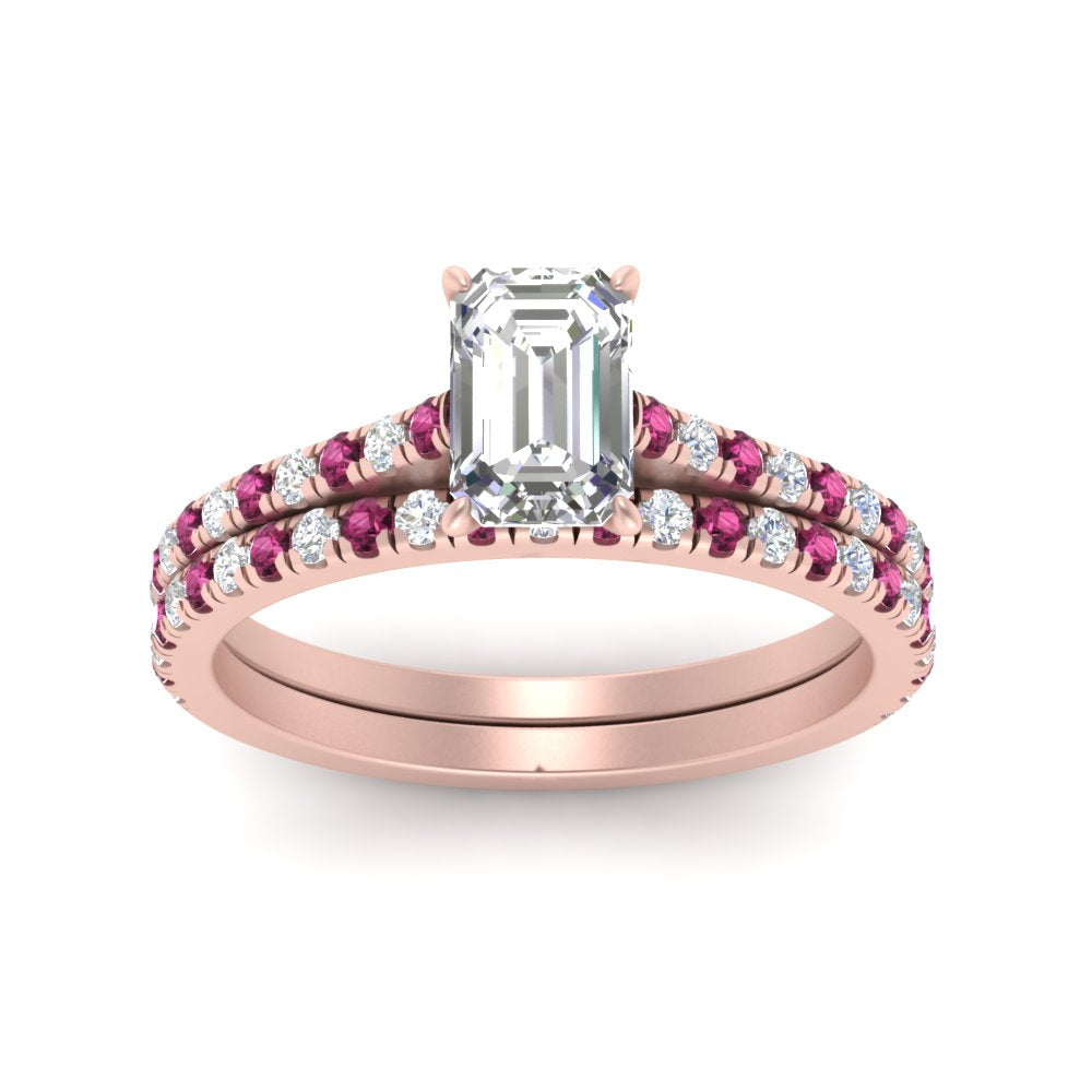 french-pave-emerald-cut-petite-pink-sapphire-wedding-ring-set-in-FD9918EMGSADRPIANGLE3-NL-RG-B1