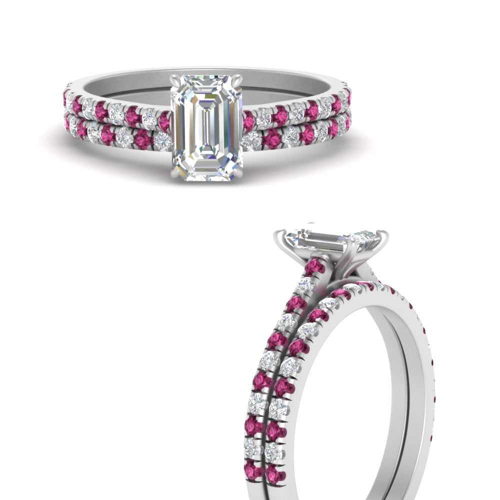french-pave-emerald-cut-petite-pink-sapphire-wedding-ring-set-in-FD9918EMGSADRPIANGLE3-NL-WG-B1
