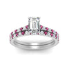 Load image into Gallery viewer, french-pave-emerald-cut-petite-pink-sapphire-wedding-ring-set-in-FD9918EMGSADRPIANGLE3-NL-WG-B1