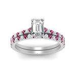 Load image into Gallery viewer, french-pave-emerald-cut-petite-pink-sapphire-wedding-ring-set-in-FD9918EMGSADRPIANGLE3-NL-WG-B1
