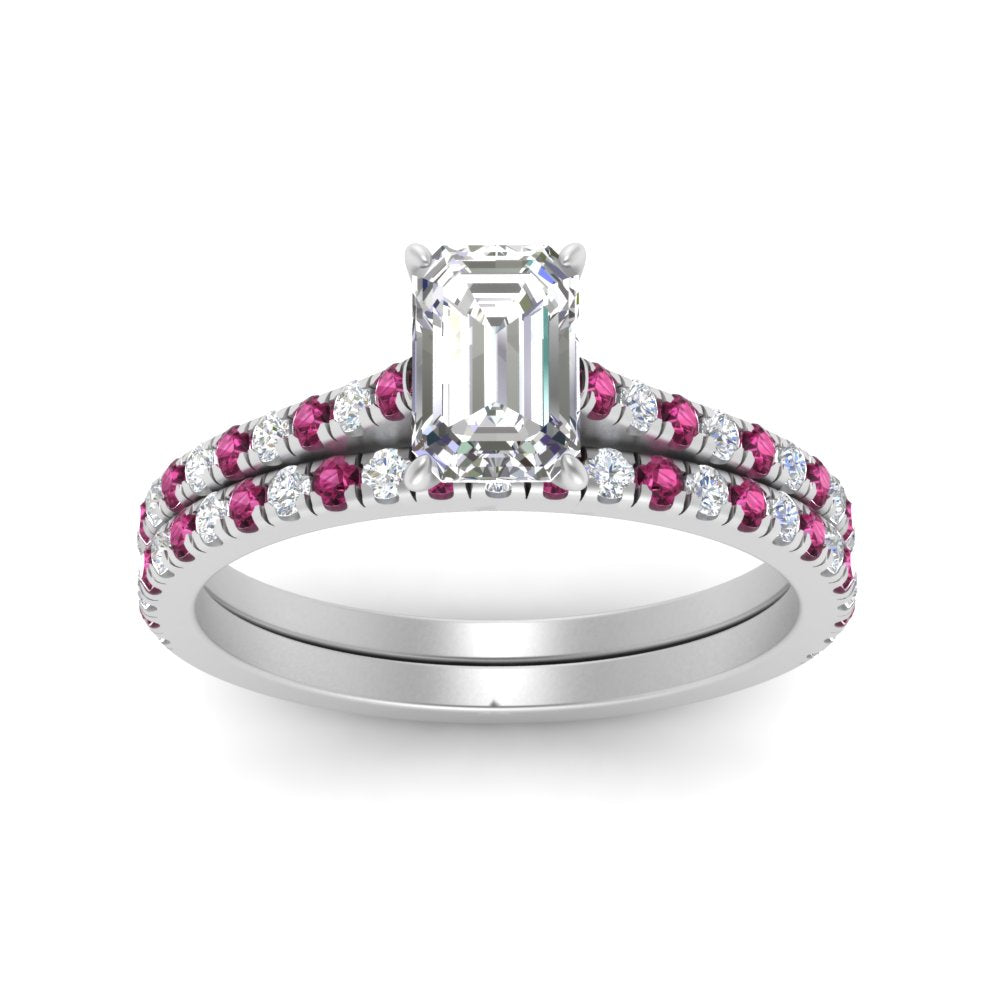 french-pave-emerald-cut-petite-pink-sapphire-wedding-ring-set-in-FD9918EMGSADRPIANGLE3-NL-WG-B1