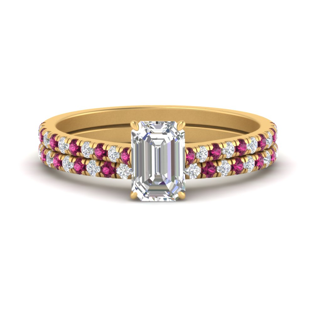 french-pave-emerald-cut-petite-pink-sapphire-wedding-ring-set-in-FD9918EMGSADRPIANGLE3-NL-YG-B1