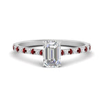 Load image into Gallery viewer, french-pave-emerald-cut-petite-ruby-engagement-ring-in-FD9918EMRGRUDRANGLE3-NL-WG