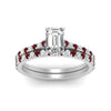 Load image into Gallery viewer, french-pave-emerald-cut-petite-ruby-wedding-ring-set-in-FD9918EMGRUDRANGLE3-NL-WG-B1